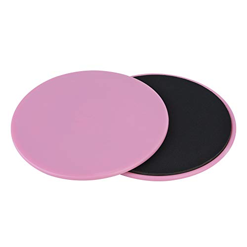 Bnineteenteam 2PCS Exercise Sliding Gliding Disc Fitness Multi-Function Core Slider Sport Full Body Workout for Carpet or Hardwood Floors - color: Pink