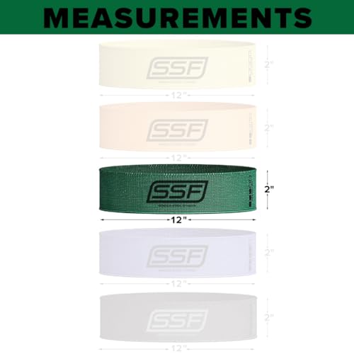 Serious Steel Fitness Fabric Mini Loop Non-Slip Resistance Band Set | Warm-Up, Physical Therapy, Glute Training, Speed and Agility Exercise Bands - color: Level 3 - Medium (Green)