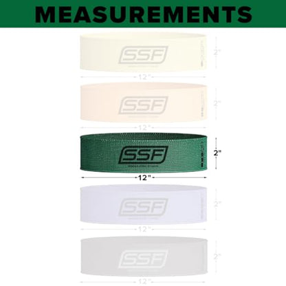 Serious Steel Fitness Fabric Mini Loop Non-Slip Resistance Band Set | Warm-Up, Physical Therapy, Glute Training, Speed and Agility Exercise Bands - color: Level 3 - Medium (Green)