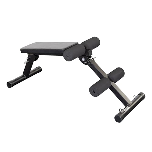 Body-Solid Best Fitness Ab Board (BFAB10B), 6-Pack Abs Machine Exercise Equipments for Strength Training Home Gym Workouts Bench