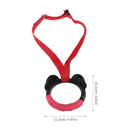 Adjustable Gymnastic Rings Set with Straps, Plastic Fitness Rings, Home Strength Training and Pull-up Exercise, 2 Pairs (1m Blue and Red)