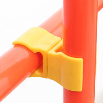 10PCS Plastic Agility Pole Swivel Clips Soccer Training Hurdle Connector Clamps Yellow for Hurdles Inner Ring 0.98 Inches