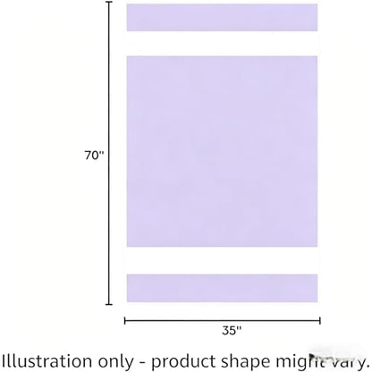 Microfiber Bath Towel 35x70in - Ultra Soft Quick Dry, Lightweight for Gym, Spa, Travel | Hotel Grade & Multi-Use| Single Pack - color: Purple and White Stripe, size: 35*70 Inches
