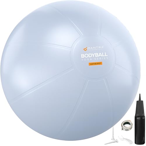 Exercise Ball – Yoga Ball for Pilates & Fitness - Birthing for Pregnancy, Stability, Core, Balance, Therapy for Physical Rehab, Workout for Home Gym & Office Chair, Fast Pump Included