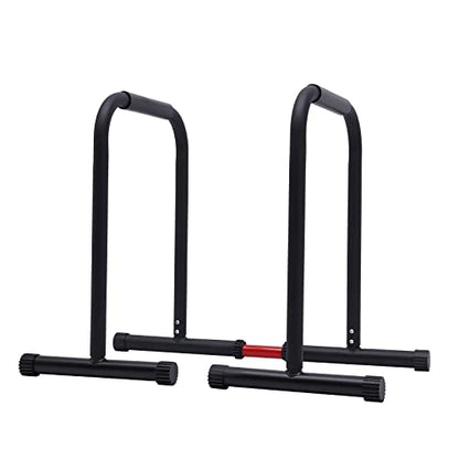 Dip Bar, Dip Station Functional Heavy Duty Dip Stands Fitness Workout Dip bar Station Stabilizer Push Up Stand Adjustable Height, 440LBS Loading Capacity