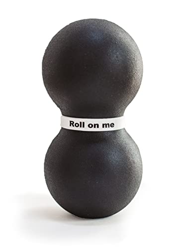 Infinity Roller, Peanut Foam Roller, Large 8-Inch Double Massage Ball Exercise Roller (Black - Firm)