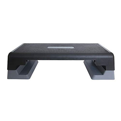 Body Sport® Aerobic Step – Step Aerobics Platform – Workout Equipment – Exercise Step Platform – Gray/Black