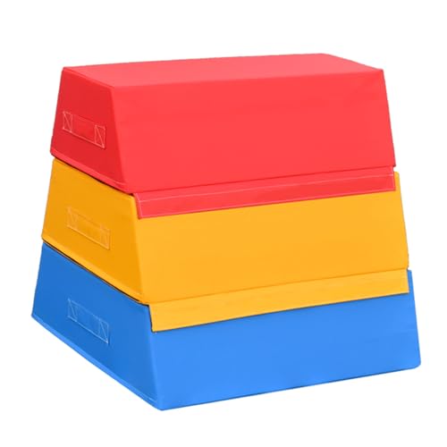 Jumping Boxes for Training, Kids Soft Plyo Box, 4 in 1 Stackable Jump Boxes, Weight Upgrade, Safety and Stability, Suitable for Home School Gym Outdoor Activities Exercise(Size:80×80×75×30cm)