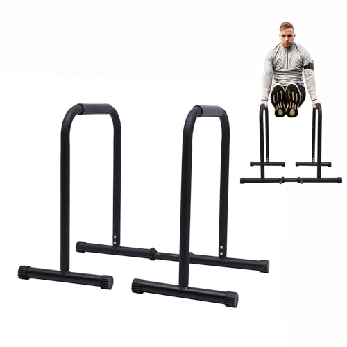 Dip Bar, Adjustable Parallel Bars for Home Workout, Dip Station with 440lbs Loading Capacity, Heavy Duty Parallel Bars Workout Equipment for Calisthenics, Strength Training