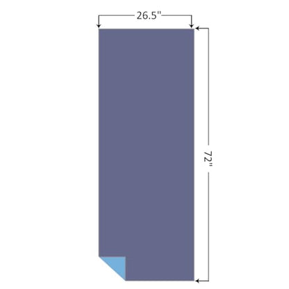Eunzel Hot Yoga Towel, Reversible Two-Tone Non-Slip Yoga Mat Towel, Sweat Absorbent for Hot Yoga, Pilates and Workout, 72" x 26.5", Navy& Blue - color: Navy& Blue