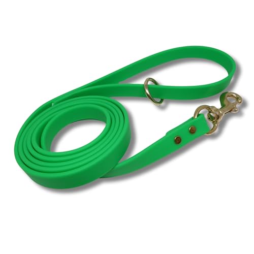 Gummy K9 Dog Leash, Biothane, Dog Training Leash, Made in The USA, 6 Feet, Various Sizes & Colors (1/2, Green)