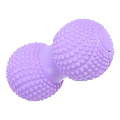 DOITOOL Peanut Massage Ball for Foot and Back Relief, Dual Lacrosse Fascia Roller with Lavender Color, Deep Tissue Trigger Point Massager for Plantar Fascia and Neck Muscle Relaxation