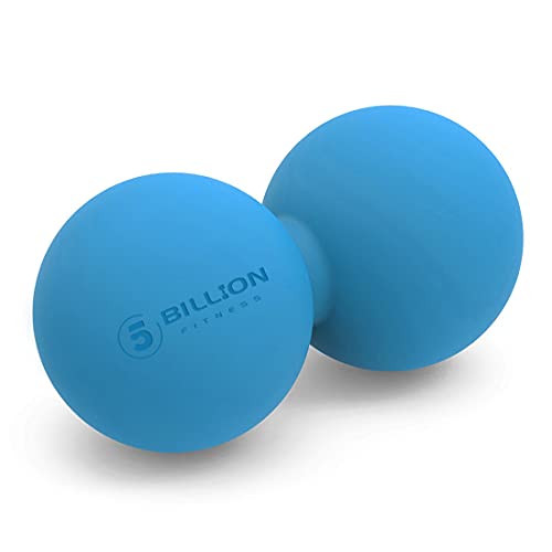 5BILLION Peanut Massage Ball - Double Lacrosse Massage Ball & Mobility Ball for Physical Therapy - Deep Tissue Massage Tool for Myofascial Release, Muscle Relaxer, Acupoint Massage (Black) - color: Blue-soft