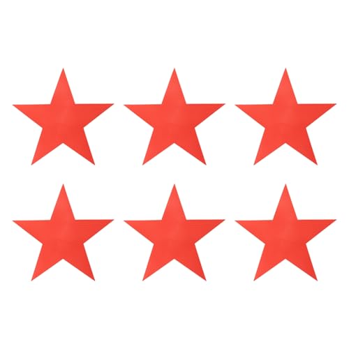 Spot Markers, Star Arrow Poly Spot Marker for Agility Training Floor Dots Non-Slip PE Equipment - color: Red