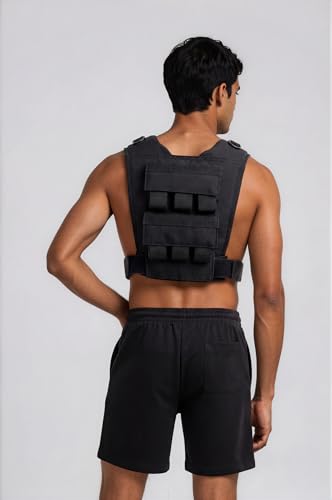 Weighted Vest for Men & Women | Adjustable Weight Vest 25 lbs/35 lbs/45 lbs with Removable Iron Weights, 1000D Cordura Weighted Training Vest for Rucking, Running & Strength Training - size: 45 LBS