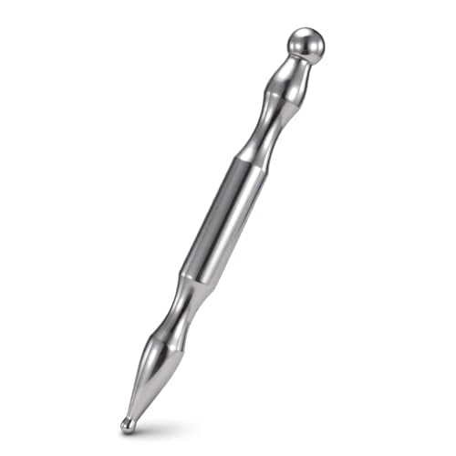 Tmj Pen Acupressure Face Stick Fascia Tool Acupuncture Pen Fascia Stick Facial Reflexology Tools Massage Pens for Face Body Point (Silver)