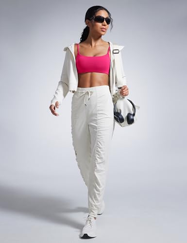 CRZ YOGA Butterbreeze Scoop Neck Sports Bras - color: Granita Pink, size: Large