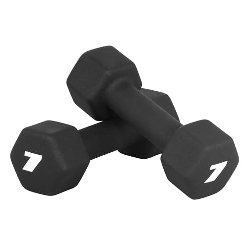 CAP Barbell Neoprene Dumbbell Weights Pairs & Sets | Black - style: 7 lb Pair