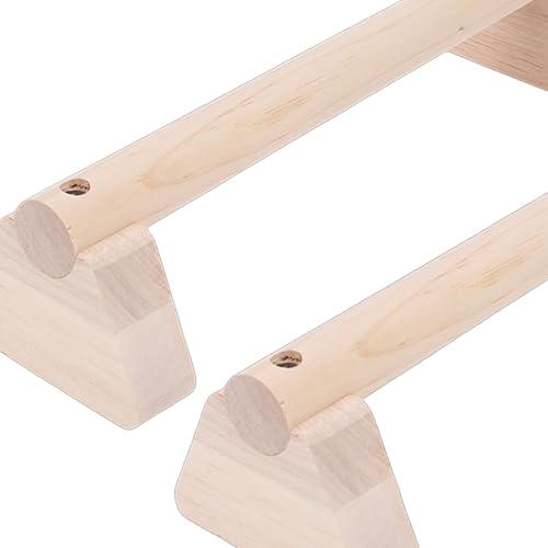 Asixxsix Wooden Push Up Bars, Heavy Duty Parallettes Bars, Non slip Feet Home Workout Equipment for Floor for Men Strength Training, Planks Calisthenics & Home Gym Workout