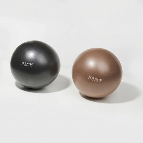 EcoWise 9" Inflatable Pilates Ball, Exercise Balls with Natural Coloring - color: Charcoal
