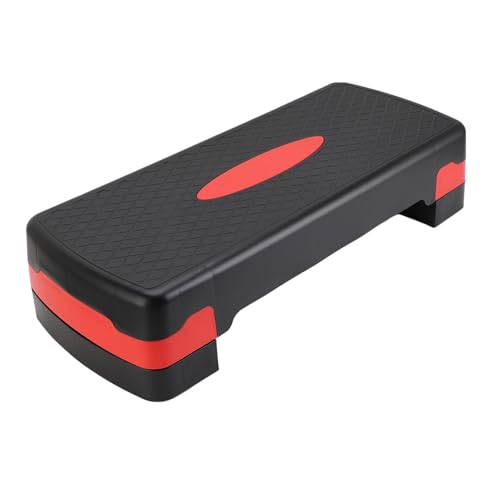 Adjustable Height Exercise Step Aerobic Platform 3-12 Inch Step Adjustable for HIIT Aerobics Rehabilitation with Space Saving Space Design Compact Non-Slip Base for Full Body Workout