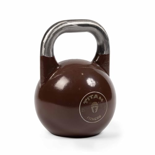 Titan Fitness Competition Kettlebell, Single Piece Casting, KG Markings, Full Body Workout - size: 66.0 Pounds