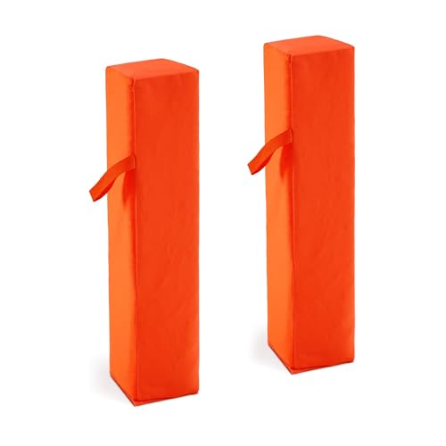 Football Pylons Football Field Markers End Zone Markers Sand Weighted Anchorless Football Endzone Pylons Football Accessories- Orange - color: Orange-2PCS