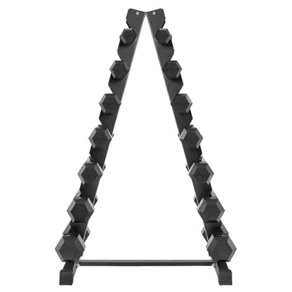 Hex Dumbbells Rubber Coated Cast Iron Hex Black Dumbbell Free Weights for Exercises - style: 190LB Hex Dumbbell Set with Rack