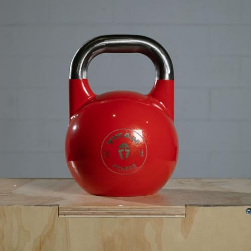 Titan Fitness Competition Kettlebell, Single Piece Casting, KG Markings, Full Body Workout - size: 30.0 Pounds