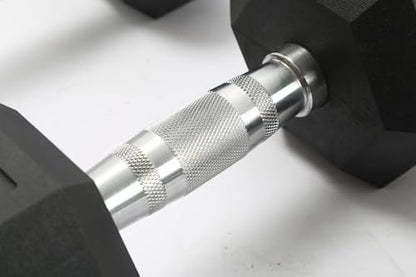 IDEAHOUSE Non-Slip Hex Dumbbells - Rubber & PEV Coated Free Weights with Anti-Roll Handles for Unisex Strength Training (Home Gym Exercise Equipment) - size: 60 Lb Set(Pair of 5, 10, 15)