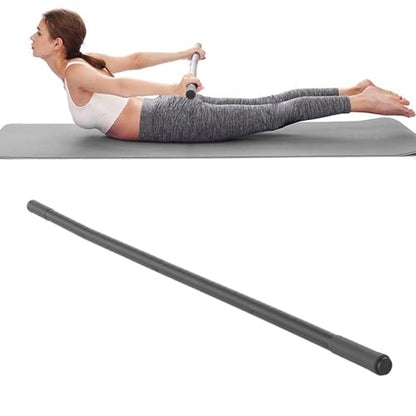 Brrnoo Yoga Bar, Multifunctional Stretching Stick for Flexibility and Mobility, with 4 Steel Bars and 2 Non Slip Handles, for Yoga, Pilates, Fitness and Balance Training