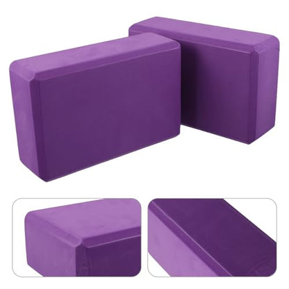 BESTonZON 2pcs Eva Non-slip Yoga Blocks High Density Foam Bricks for Stretching and Balance Training Lightweight Exercise Support for Pilates and Gymnastics