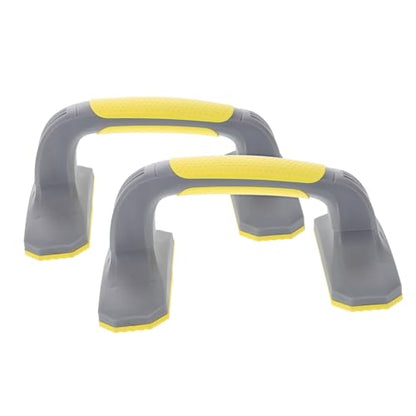 Push up Rack Workout Board Handles Rotating Push-up Handles One Wheel Ab Push up Bars Push up - color: Yellow