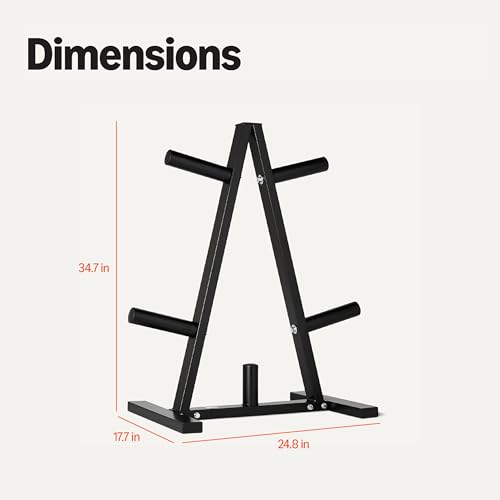 Amazon Basics Weight Plate Tree Rack - size: 2" Weight Plate Tree, 300 lbs