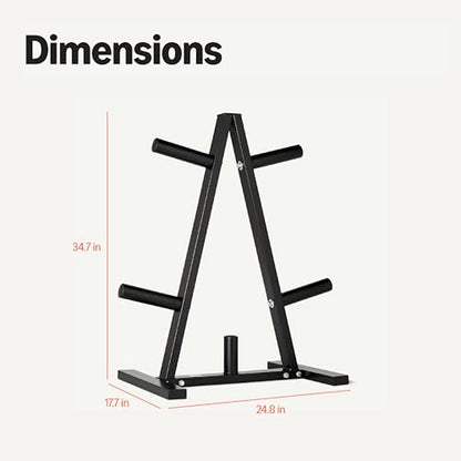 Amazon Basics Weight Plate Tree Rack - size: 2" Weight Plate Tree, 300 lbs