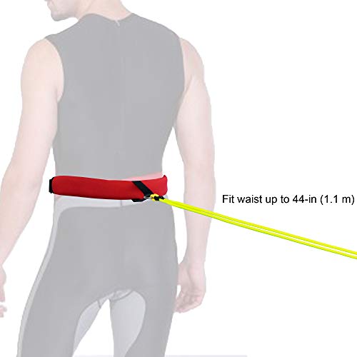 Swimming Bungee Resistance Training Belt Swim Exerciser Tether (One Waist Belt, Bungee Cord, Storage Bag)