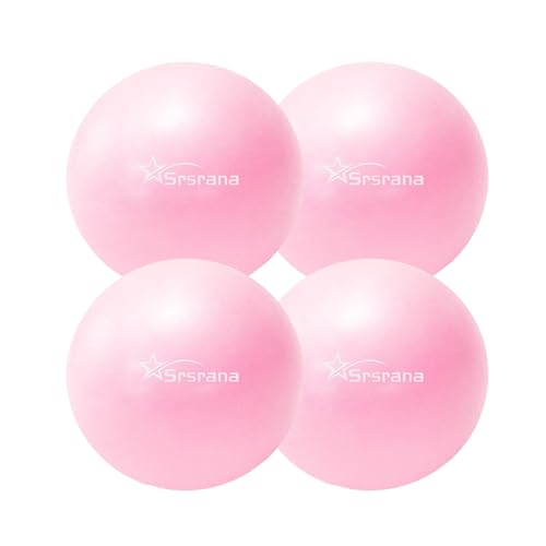 9 Inch Pilates Ball, Mini Exercise Ball for Yoga, Barre & Fitness Training - color: 4LightPink