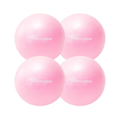9 Inch Pilates Ball, Mini Exercise Ball for Yoga, Barre & Fitness Training - color: 4LightPink