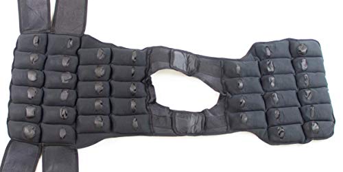 40 Pound Adjustable Weighted Vest with 38 Removable Weights - Weight for Men and Women Strength Training Vests Running, Calisthenics, at Home Workout, 19.5kg, Black, Variable