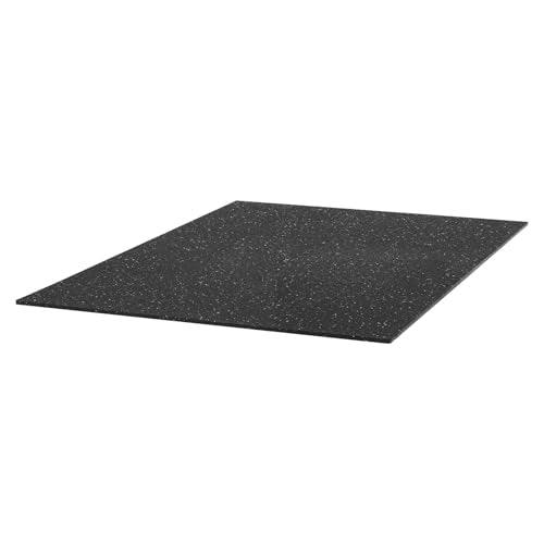 VEVOR 0.56Inch 24sq.ft 6 Tiles Gym Flooring for Home Gym, Rubber Top with High Density EVA Foam, 24 x 24In Gym Floor Exercise Equipment Mats, Interlocking Gym Mats, Puzzle Workout Mats, Black & Gray