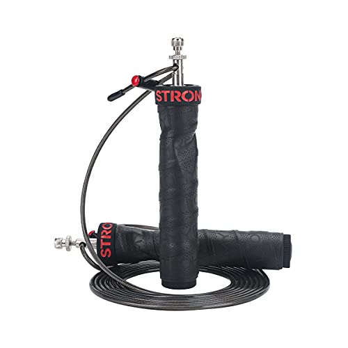 Adjustable Speed and Weight Jump Rope - Carbon Steel Jump Rope - Jumping Rope for Fitness, Skipping, Crossfit & More - color: Black without weights, size: Rope Only