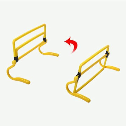 5 Pieces Agility Hurdles Speed Hurdles Obstacle Rack Field Training Set Adjustable Height Foldable PVC Material Suitable for Outdoor Indoor Agility Wo