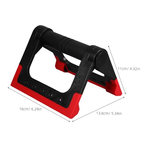 1 Pair Rotatable Push-up Bars for Floor Fitness Equipment Strength Training Stand for Men Women Home Workout (red)