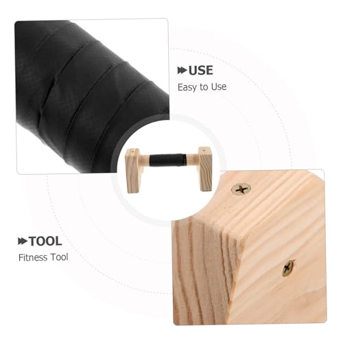 POPETPOP 2pcs Wooden Parallettes Bars - Handles for for Calisthenics and Strength Training Compact Design for Men and Women