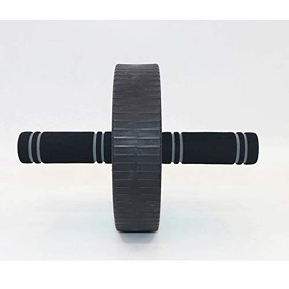 AB Wheel Roller with Knee Pad Push Up Bars Handles Grips Adjustable Skipping Jump Rope, Home Gym Workout Exercise Equipment - color: Black