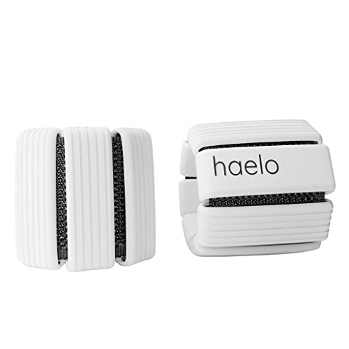 Haelo Hoops - Set of 2 (1lb Each) | Adjustable Wearable Wrist & Ankle Weights for Men and Women | Yoga, Dance, Barre, Pilates, Cardio, Aerobics, Walking - color: Pearl White