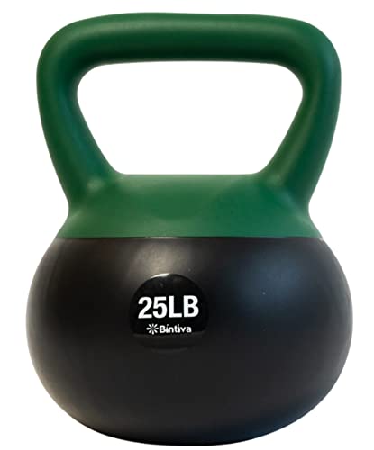 bintiva Soft Kettlebells - Sea and Iron Sand Filled Weights for Women and Men - Color Coded Kettle Bell Sets - color: 25 LBs