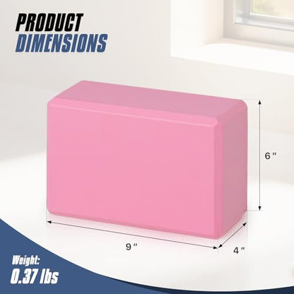 MADOG Yoga Block, 9"x6"x4" High Density Premium EVA Foam Yoga Equipment for Stretching Flexibility Balance Fitness Pilates