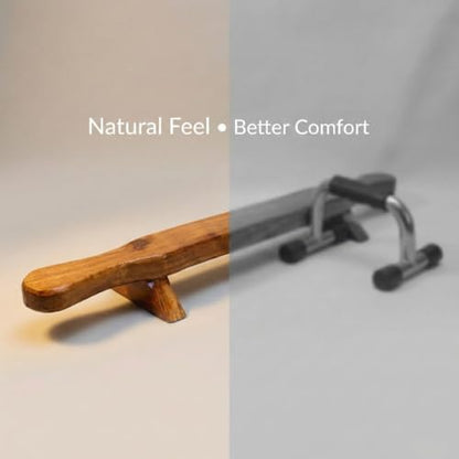KNK SHENA PUSH UP BAR FITNESS INDIAN CLUB MEEL KARLA KATAI FITNESS DURABLE WOODEN EQUIPMENT - 2.5 Ft, Assorted