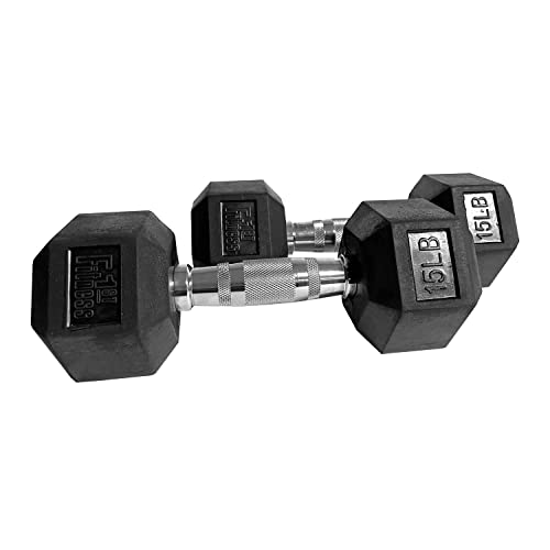 Fitness First Fitness First Rubber Hex Dumbbell Pairs